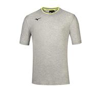 Mizuno Mizuno tee Heather Grey/Yellow Fluo S Hombre
