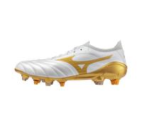 Mizuno MORELIA NEO IV β JAPAN MIX Botas de futbol Blanco/MP Oro/Cool Gray 3C Mujer/Hombreo Talla 40,5
