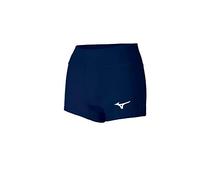 Mizuno Pantalones Cortos de Voleibol Cortos para Mujer Apex de 2.5 Pulgadas con Entrepierna, Mujer, Pantalones Cortos de Voleibol, 440711, Azul Marino, XS