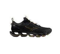 Mizuno Shoe Wave Prophecy, Shoes Unisex Adulto, Black/Gold/Metallic Gray, 44.5 EU