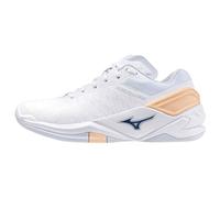 Mizuno Shoe Wave Stealth Neo WOS White/Navy Peony/Peach Parfait 36 Unisex