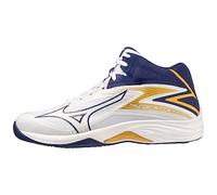 Mizuno Thunder Blade Z Mid - Balón de Voleibol Unisex, Blanco/Cinta Azul/MP Gold, 9.5 UK, White Blueribbon MP Gold, 44 EU
