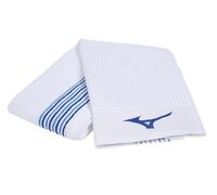 Mizuno Toalla Retro con Tiras, Toalla de Golf, Color Blanco y Azul