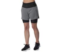 Mizuno Trail Multipocket 2in1 Short Lava Smoke Mujer Talla M