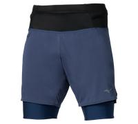 Mizuno Trail Multipocket Trail 2in1 Short Estate Azul Hombre Talla XL