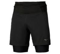 Mizuno Trail Multipocket Trail 2in1 Short Negro Hombre Talla XL