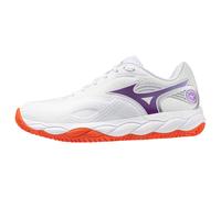 Mizuno Wave Enforce Court CC, Zapatillas de Tenis y Padel para Mujer, Blanco y morado., 39 EU