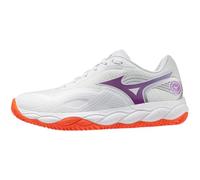 Mizuno Wave Enforce Court CC, Zapatillas de Tenis y Padel para Mujer, Blanco y morado., 37 EU