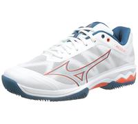 Mizuno Wave Exceed Light CC, Zapatillas de Tenis Hombre, White/CherryTom/Moroccan Blue, 42.5 EU