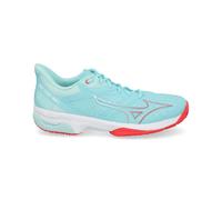 Mizuno Wave Exceed Tour CC Wos Celeste Rojo Mujer