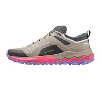 Mizuno Wave Ibuki 4 (W), Zapatillas de Trail Running Mujer, Ghost Gray/High-Vis Pink/Purple Punch, 38 EU