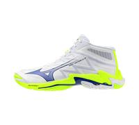 Mizuno WAVE LIGHTNING ELITE MID Zapatillas de volleyball Blanco/Lightning Amarillo/Dazzling Azul Mujer/Hombreo Talla 38
