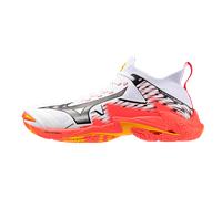 Botas de voleibol mizuno wave lightning neo 3 blanco/coral/citrus 41