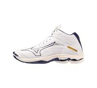 Mizuno Wave Lightning Z7MID, Zapatillas de Voleibol Unisex Adulto, White/BlueRibbon/MP Gold, 44.5 EU