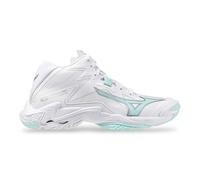 Mizuno Wave Lightning Z8 Mid - Zapatillas de voleibol para mujer, color blanco/azul, azul turquesa, 37 EU