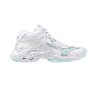 Mizuno Wave Lightning Z8 Mid - Zapatillas de voleibol para mujer, color blanco/azul, azul turquesa, 38.5 EU