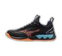 Mizuno WAVE LUMINOUS 3 Zapatillas de korfball Negro/Neon Flame/Peacock Azul Mujer/Hombreo Talla 44,5