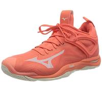Mizuno Wave Mirage 3, Zapatillas de Balonmano Mujer, Livingcoral/Snow White, 37.5 EU