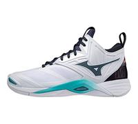 Mizuno Wave Momentum 2 Mid, Zapatillas Unisex Adulto, White Legion Blue Ceramic, 50 EU