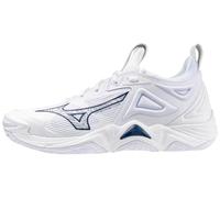 Mizuno Wave Momentum 3-Zapatillas de Voleibol para Mujer, Blanco Azul Marino, 7