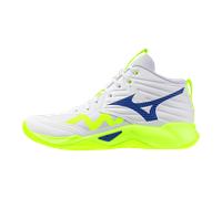 Mizuno WAVE MOMENTUM PRO MID Zapatillas de volleyball Blanco/Lightning Amarillo/Dazzlin Mujer/Hombreo Talla 42,5