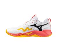 Mizuno Wave Momentun Pro Mid - Zapatillas de voleibol unisex para adulto, White Fiery Coral Citrus, 40 EU