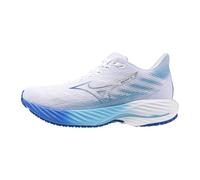 Mizuno Wave Rider 28 - Tenis de Correr para Mujer, Blanco-Azul Mugen, 8 Wide