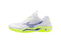 Mizuno WAVE STEALTH 6 Zapatillas de balonmano Blanco/Lightning Amarillo/Dazzlin Mujer/Hombreo Talla 45