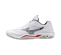 Mizuno WAVE STEALTH 6 Zapatillas de balonmano Blanco/Negro/Fiery Rojo Mujer/Hombreo Talla 42,5