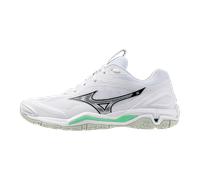 Mizuno WAVE STEALTH 6 Zapatillas de balonmano Blanco/Negro/Frozen Emerald Mujer/Hombreo Talla 42,5