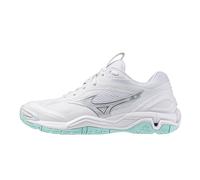 Mizuno Wave Stealth 6 zapatillas de pista cubierta para Mujer | EU 43 in White/Blue Tint