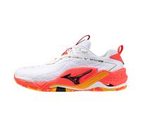 Mizuno WAVE STEALTH NEO 2 Zapatillas de balonmano Blanco/Fiery Coral 2/Citrus Mujer/Hombreo Talla 41