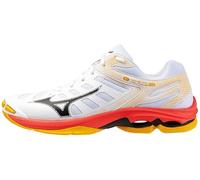Mizuno WAVE VOLTAGE 2 Zapatillas de volleyball Blanco/Fiery Coral 2/Citrus Mujer/Hombreo Talla 44,5
