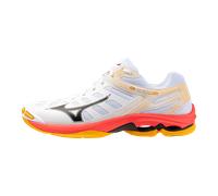 Mizuno WAVE VOLTAGE 2 Zapatillas de volleyball Blanco/Fiery Coral 2/Citrus Mujer/Hombreo Talla 44,5