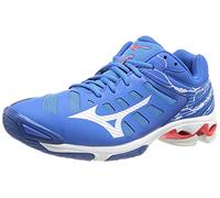 Mizuno Wave Voltage, Zapatillas de Deporte Unisex Adulto, FrenchBlue/White/IRed, 41 EU