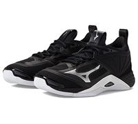 Mizuno Women's Wave Momentum 2, Zapatillas de vóleibol Mujer, Negro/Plateado, 40.5 EU
