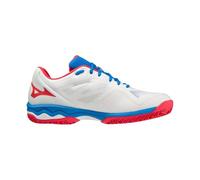 Mizuno Wave Exceed Light Padel, Zapatillas Hombre, White/OperaRed/Peace Blue, 42.5 EU