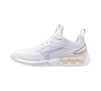 Mizuno Zapato de voleibol Wave Luminous para mujer, Blanco/Rosa, 42 EU