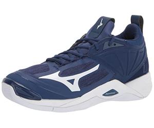 Mizuno Zapato de Voleibol Wave Momentum 2 para Mujer, Azul Marino-Blanco, 41 EU