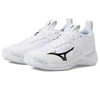 Mizuno Zapato de Voleibol Wave Momentum 2 para Mujer, Blanco y Negro, 42.5 EU