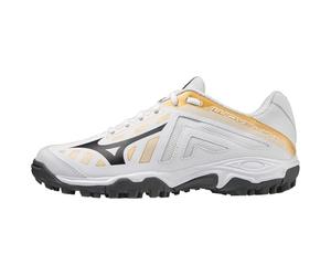 Mizuno Zapatos de hockey Wave Lynx Junior para niños, Hierro dorado blanco, 37 EU