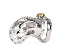 MIZUT Jaula de castidad SM de acero inoxidable for hombres, jaula de castidad masculina de metal, cinturón de castidad, jaula for pene, jaula for pene SM, juguetes sexuales for hombres.(45mm)