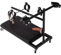 MIZUT Silla sexual BDSM con consolador, esposas, collar, conjunto de bondage, marco de sujeción for piernas separadas for forzar un conjunto fijo de muebles for hombres y mujeres.