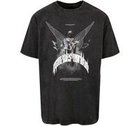 MJ Gonzales Camiseta Higher Than Heaven V.1 Acid Washed Heavy Oversize Tee Negro S