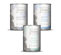 MjAMjAM Comida húmeda para gatos, paquete mixto II, pollo y calabaza, pavo, pato y aves, paquete de 6 (6 x 400 g), sin cereales y con carne