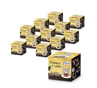MjAMjAM - Comida húmeda premium para gatos - Panna Gatto - Pollo tierno con un toque final exquisito, pack de 12 (2x80g), sin cereales