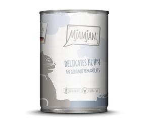 MjAMjAM - Comida húmeda Premium para Gatos - Pollo Delicado con Calabaza al Vapor, Pack de 1 (1 x 400 g), sin Cereales con Extra de Carne
