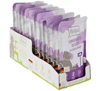 MjAMjAM - comida húmeda premium para gatos - Quetschie - Sabroso pavo con deliciosas zanahorias, pack de 12 (12 x 125 g), sin cereales con extra de carne