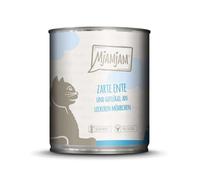 MjAMjAM - comida húmeda premium para gatos - tierno pato y ave con deliciosas zanahorias, paquete de 6 (6 x 800 g), sin cereales con carne extra