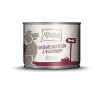 MjAMjAM - comida húmeda premium para perros - Ciervo y jabalí con arándanos, pack de 6 (6 x 200 g), sin cereales con carne extra